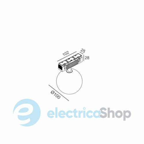 Трековый светильник LTX IN RING SFERA LED 4,5W 3000K (09.1001.5.930.WH)