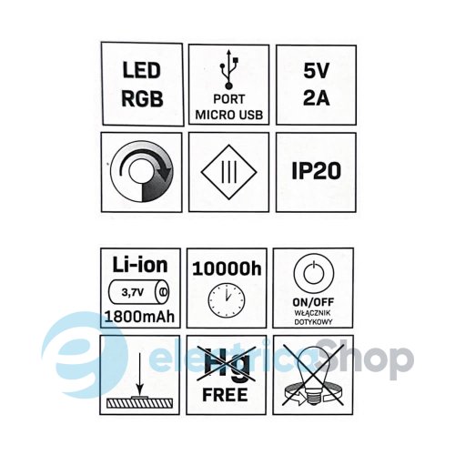 Настольная лампа Candy Led RGB Goldlux 325433 USB
