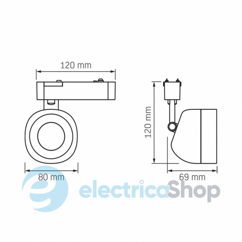 Светильник магнитный трековый VIDEX LA78B 18W 4000K 48V Black