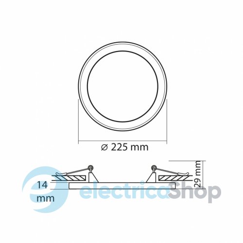 Точковий світильник вбудований VIDEX DL4R LED 18W+6W 5000K+2700K (27948) з декоративним підсвічуванн