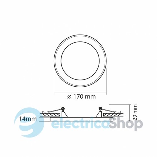 Точковий світильник вбудований VIDEX DL4R LED 12W+4W 5000K+2700K (27947) з декоративним підсвічуванн