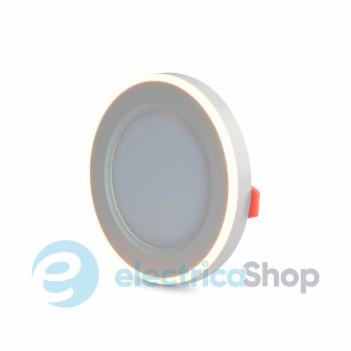 Точковий світильник вбудований VIDEX DL4R LED 6W+3W 5000K+2700K (27946) з декоративним підсвічування