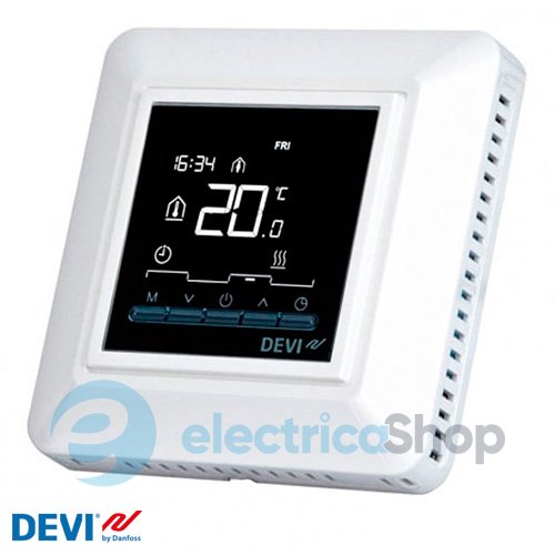 Терморегулятор с интеллектуальным таймером +5...+45°C DEVIreg Opti 140F1055 белый