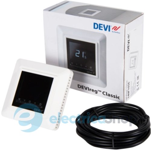 Терморегулятор с интеллектуальным таймером +5...+45°C DEVIreg Opti 140F1055 белый