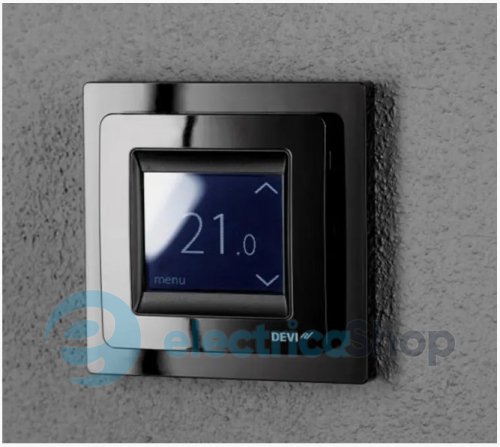 Терморегулятор DEVIreg Touch 140F1069 сенсорный многофункциональный, +5...+35 С черный глянец