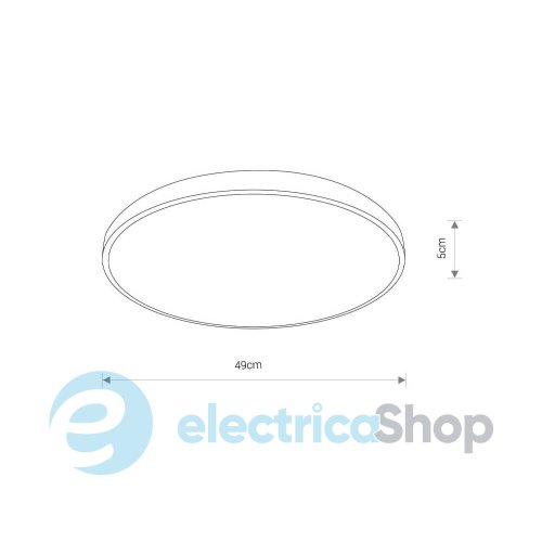 Потолочный светильник Nowodvorski Agnes Round LED Pro 1x32W 3000K 2100Lm IP44 Bk 10973