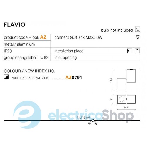 Точковий світильник AZzardo Flavio AZ0791
