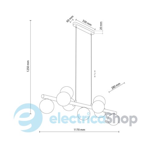 Підвісний світильник TK-Lighting ESTERA WOOD 9 10273