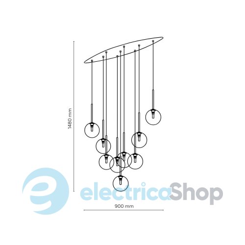 Люстра TK-Lighting ESTERA BLACK 9 (6148)
