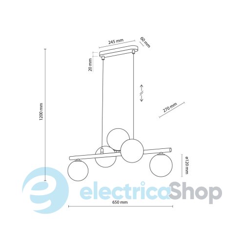Подвесной светильник TK-Lighting ESTERA BROWN 5 6105