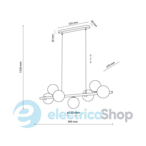 Підвісний світильник TK-Lighting ESTERA BROWN 7 4506
