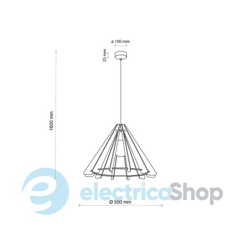 Підвісний світильник TK-Lighting ERIS WOOD M 6586