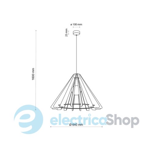 Подвесной светильник TK-Lighting ERIS WOOD L 6611