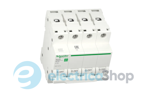 Автоматичний вимикач 4P, 25 A, C, 6kA Schneider Electric Resi9