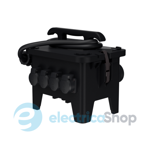 Комбінований блок EverGUM 306x288x230 мм чорний, кабель 2 метри, MENNEKES 7408884