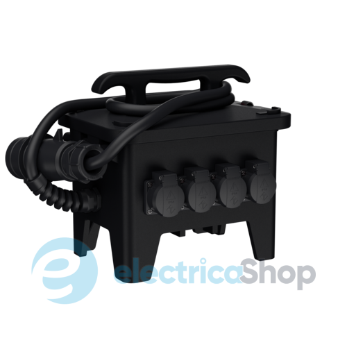 Комбінований блок EverGUM 306x288x230 мм чорний, кабель 2 метри, MENNEKES 7408884