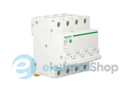 Автоматичний вимикач 4P, 25 A, C, 6kA Schneider Electric Resi9
