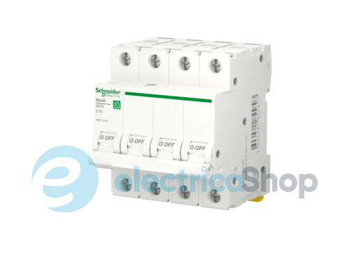 Автоматичний вимикач 4P, 25 A, C, 6kA Schneider Electric Resi9
