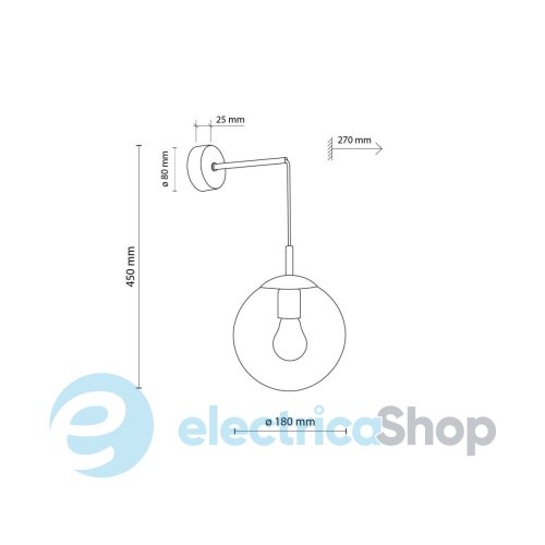 Бра TK-Lighting ESME TRANSPARENT 1 (5387)