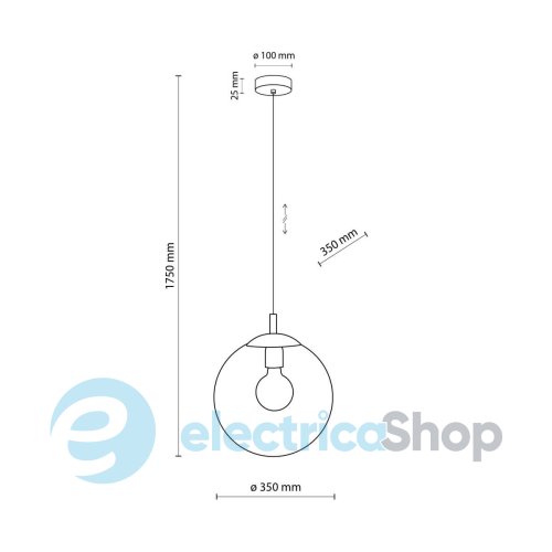 Подвесной светильник TK-Lighting ESME TRANSPARENT 1 3268