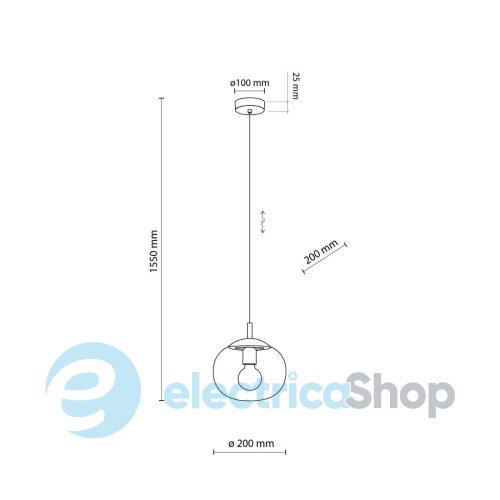 Подвесной светильник TK-Lighting VIBE TOPAZ 200 5826