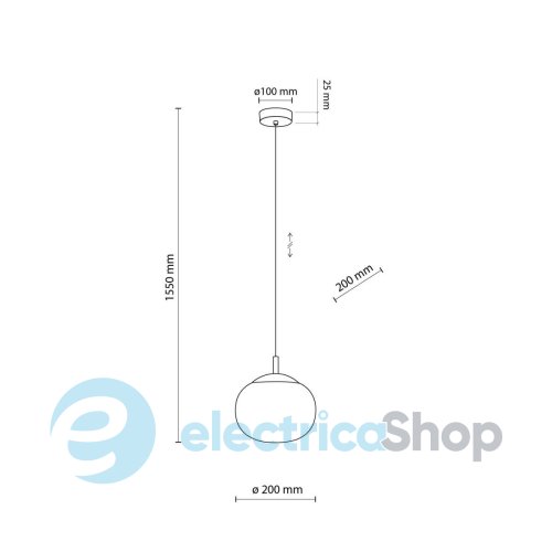 Подвесной светильник TK-Lighting VIBE WHITE 200 5824