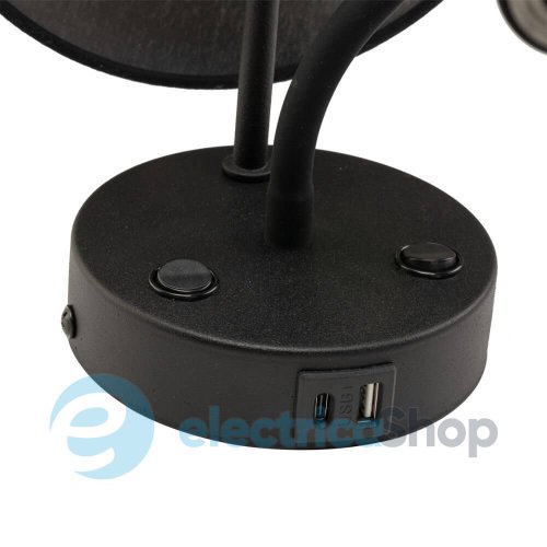 Бра TK-Lighting MAJA BLACK USB 10203