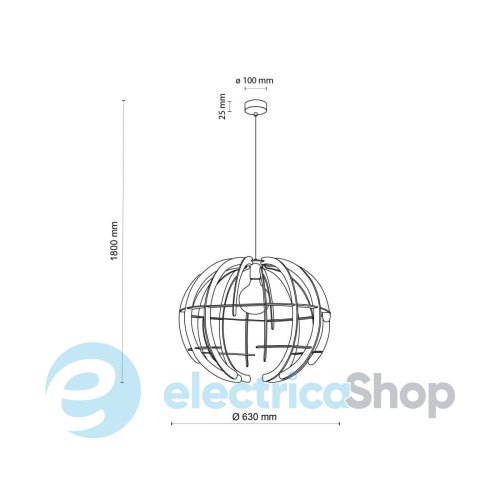 Подвесной светильник TK-Lighting VENUS WOOD L 6888