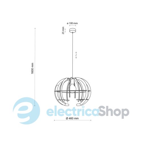 Подвесной светильник TK-Lighting VENUS WOOD M 6886