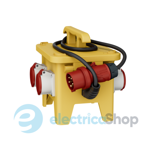 Комбинированный блок EverGUM 306x288x230 мм. желтый, кабель 2 метра, MENNEKES 70416