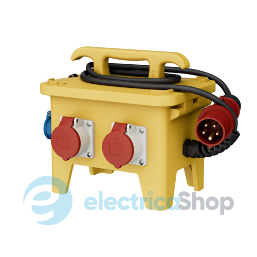 Комбинированный блок EverGUM 306x288x230 мм. желтый, кабель 2 метра, MENNEKES 70416