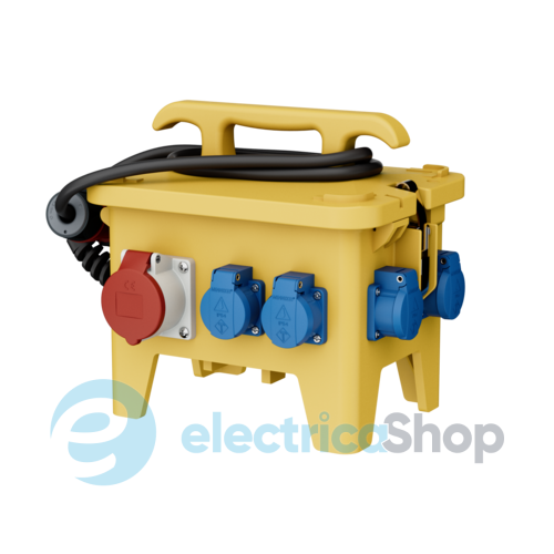 Комбинированный блок EverGUM 306x288x230 мм. желтый, кабель 2 метра, MENNEKES 70416