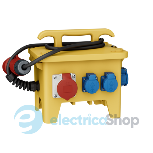 Комбинированный блок EverGUM 306x288x230 мм. желтый, кабель 2 метра, MENNEKES 70416