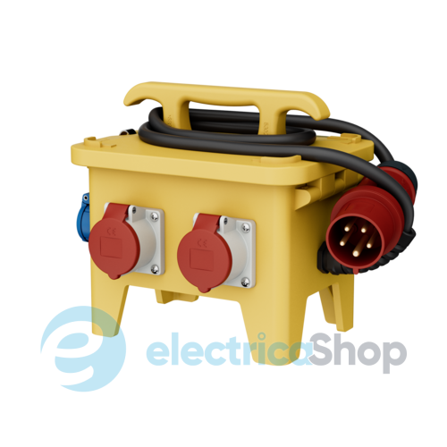 Комбінований блок EverGUM 306x288x230 мм. жовтий, 3 метри кабель, MENNEKES 70734