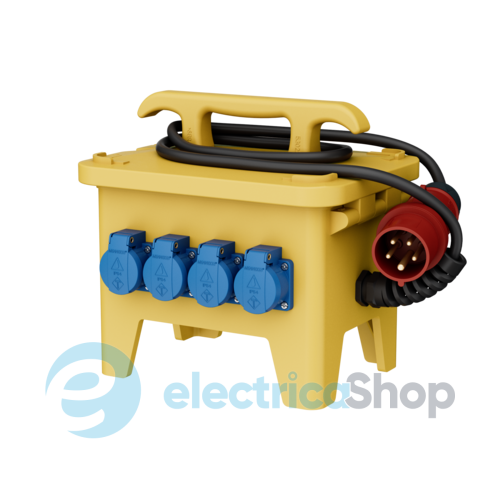 Комбинированный блок EverGUM 306x288x230 мм. желтый, кабель 2 метра, MENNEKES 70438