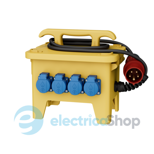 Комбинированный блок EverGUM 306x288x230 мм. желтый, кабель 2 метра, MENNEKES 70438