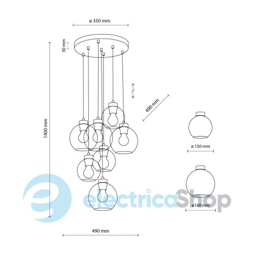 Подвесной светильник TK-Lighting CUBUS MIX 10246