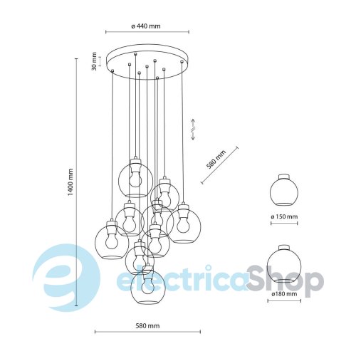 Подвесной светильник TK-Lighting CUBUS MIX 10247