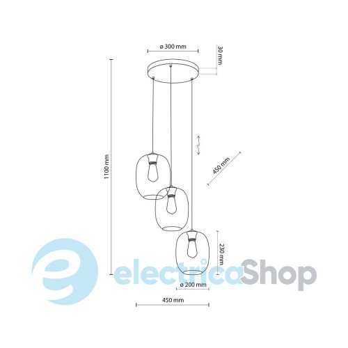 Підвісний світильник TK-Lighting ELIO 5973