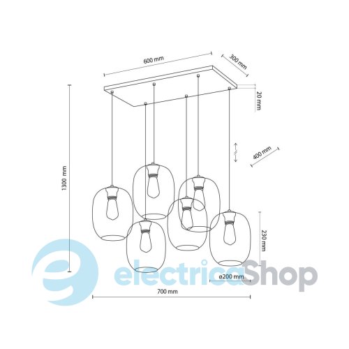 Підвісний світильник TK-Lighting ELIO 5974