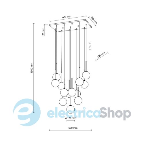 Підвісний світильник TK-Lighting MARTIN BLACK/WHITE 10079