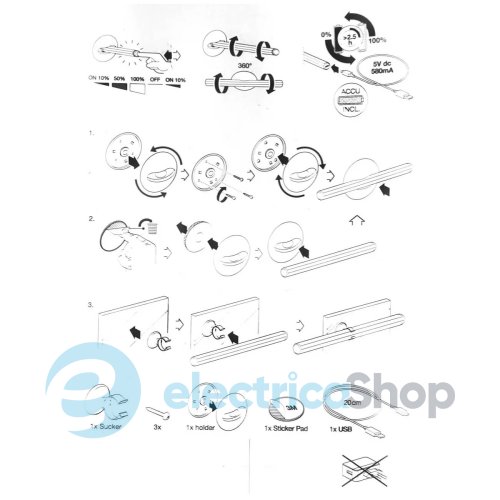 Світильник-нічник з акумулятором LEDVANCE LEDstixx USB Silver 4058075399723