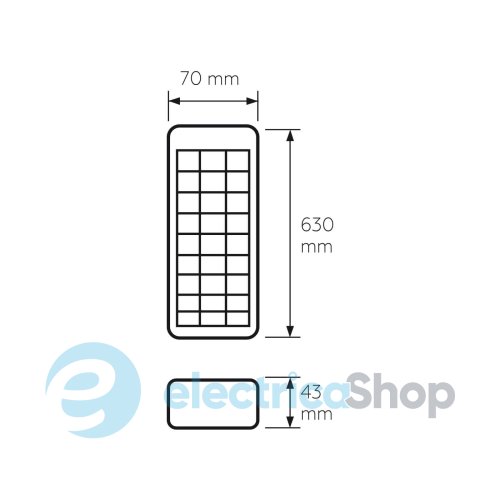 Светодиодный аварийный светильник с аккумулятором EUROLAMP 120 SMD 24W 6500K EM-120SMD/24W