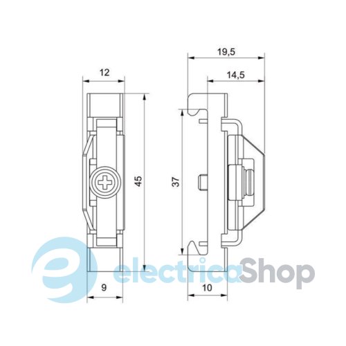 Ограничитель на DIN-рейку УEK YXD10-U