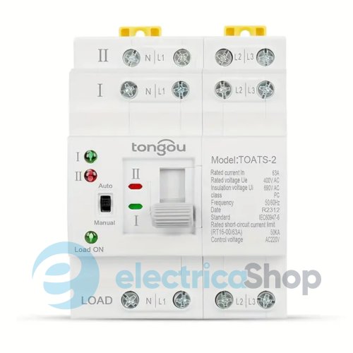 Автоматичне введення резервного живлення 4Р 63A/230V Tongou Electrical