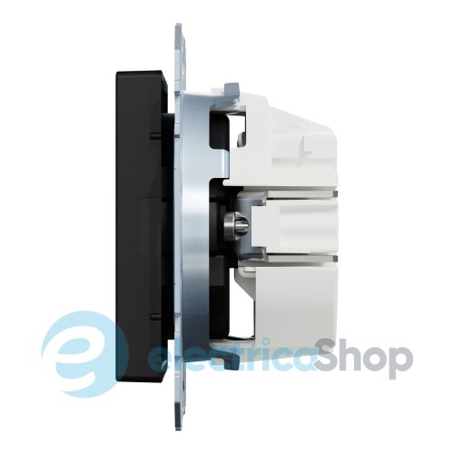 Механізм розетки SCHUKO, Merten System M, Ocean Plastic MEG2301-0403, матовий чорний