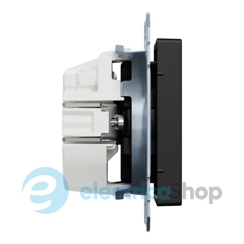 Механізм розетки SCHUKO, Merten System M, Ocean Plastic MEG2301-0403, матовий чорний