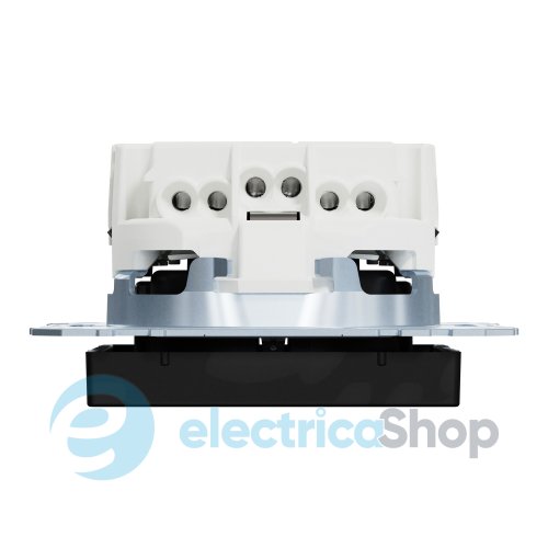 Механізм розетки SCHUKO, Merten System M, Ocean Plastic MEG2301-0403, матовий чорний