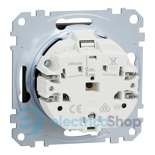 Механізм розетки SCHUKO, Merten System M, Ocean Plastic MEG2301-0403, матовий чорний