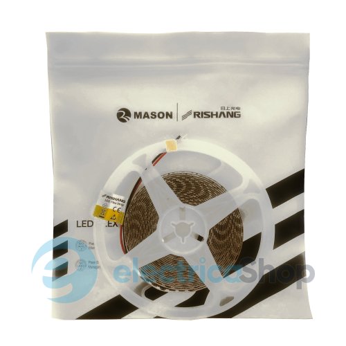 Лента cветодиодная 120 Led/m 3000K 12V, 9,6Вт, IP20 CRI80 RISHANG 2835-120-IP20-WW-8-12 RV08C0TA-A (19546) тёплый свет